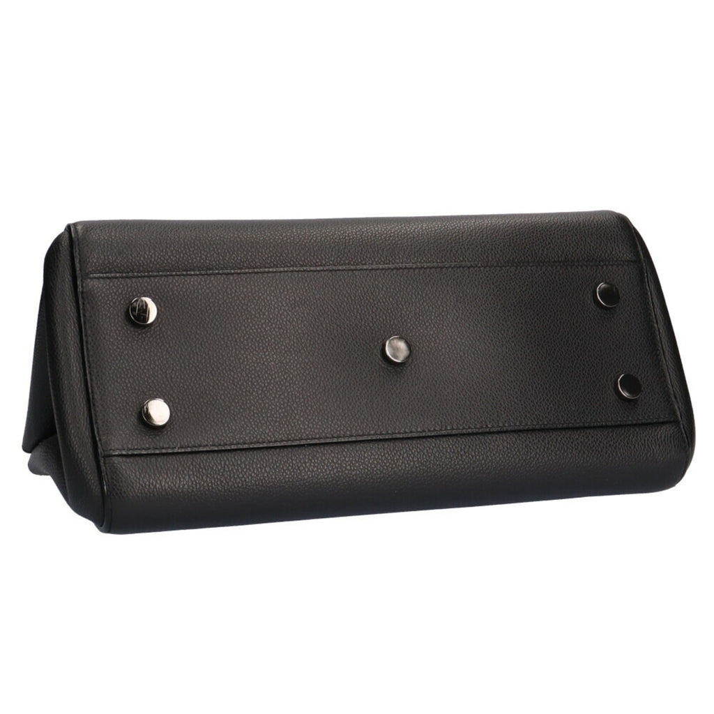 YVES SAINT LAURENT Cabalive Gauche Shoulder Bag Leather Black Women's