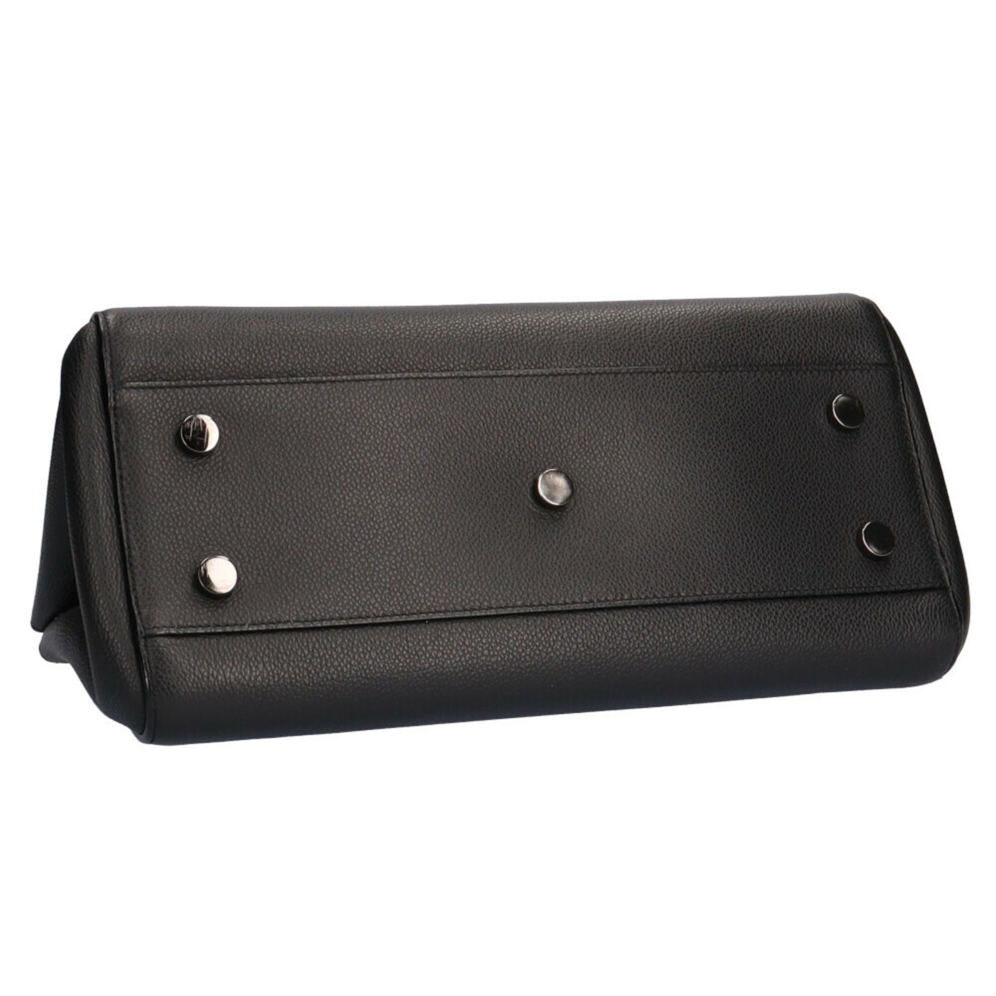 YVES SAINT LAURENT Cabalive Gauche Shoulder Bag Leather Black Women's