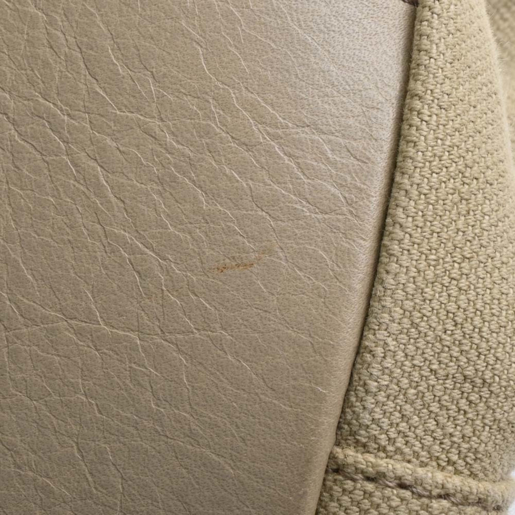 YVES SAINT LAURENT Canvas Tote Bag Beige Women's