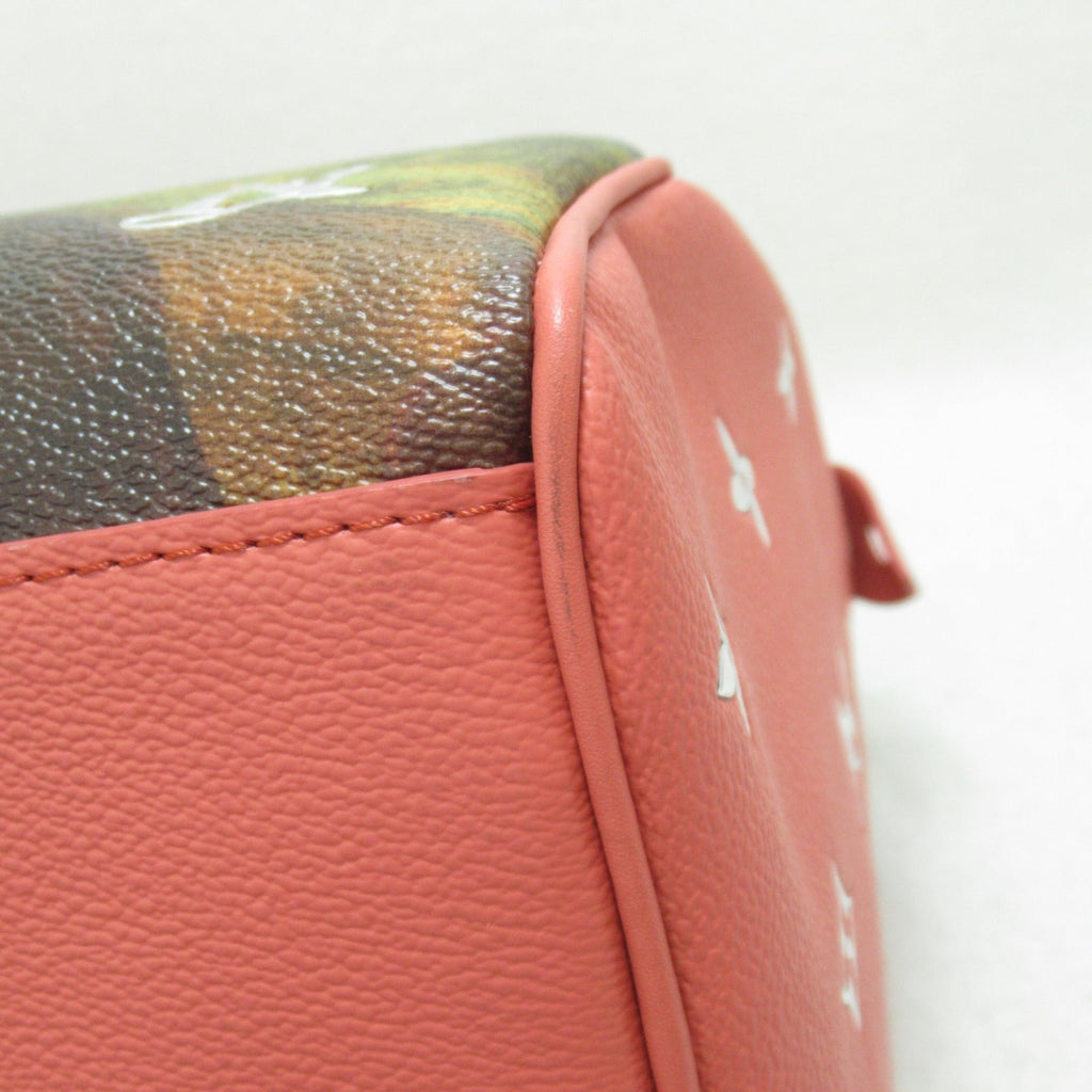 LOUIS VUITTON Da Vinci Speedy 30 Handbag Pink Masters collection PVC coated canvas M43372