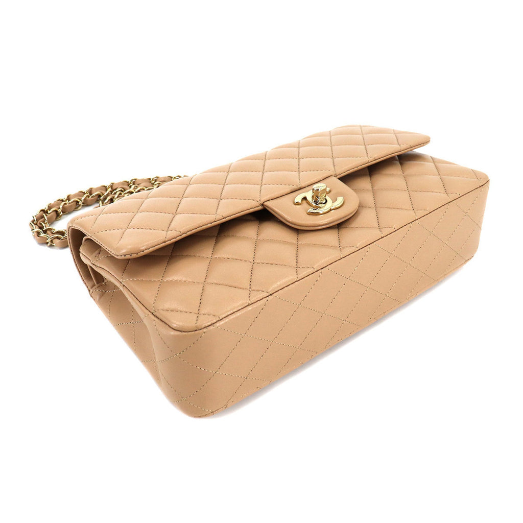 Chanel matelasse 25 chain shoulder bag leather beige A01112 gold metal fittings here mark Matelasse Bag