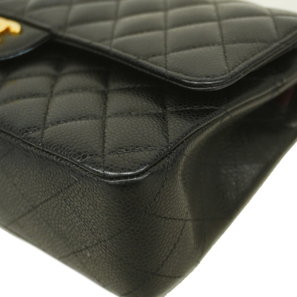 CHANEL  Big Matelasse W Flap W Chain Women's Caviar Leather Shoulder Bag