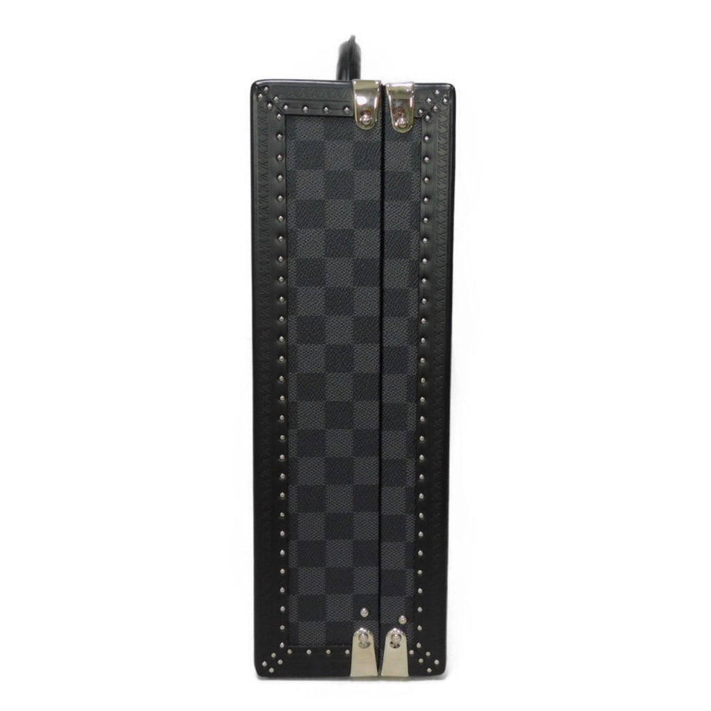 LOUIS VUITTON Trunk President Logo Black Attache Case Damier Graphite Noir N48190 Men's Bag