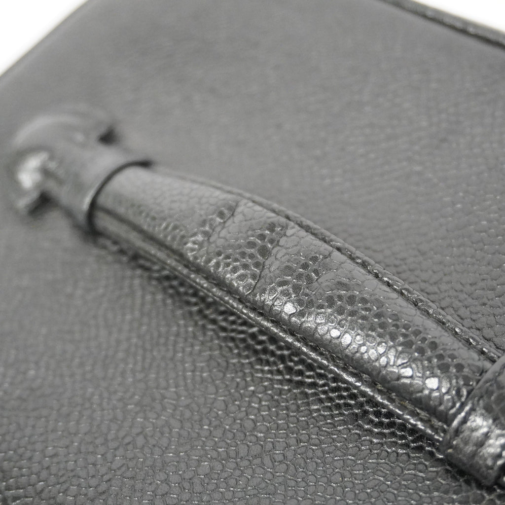 CHANELAuth  Vanity Bag Women's Caviar Leather Vanity Bag Black
