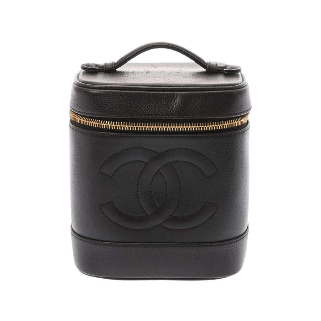 CHANEL Vanity Brown Ladies Caviar Skin Handbag