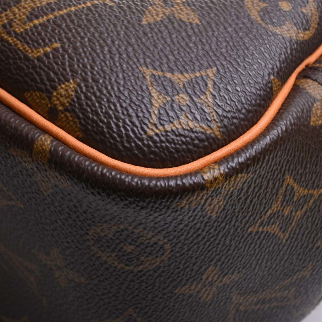 LOUIS VUITTON Monogram Deauville Handbag Mini Boston Bag M47270 Brown Women's