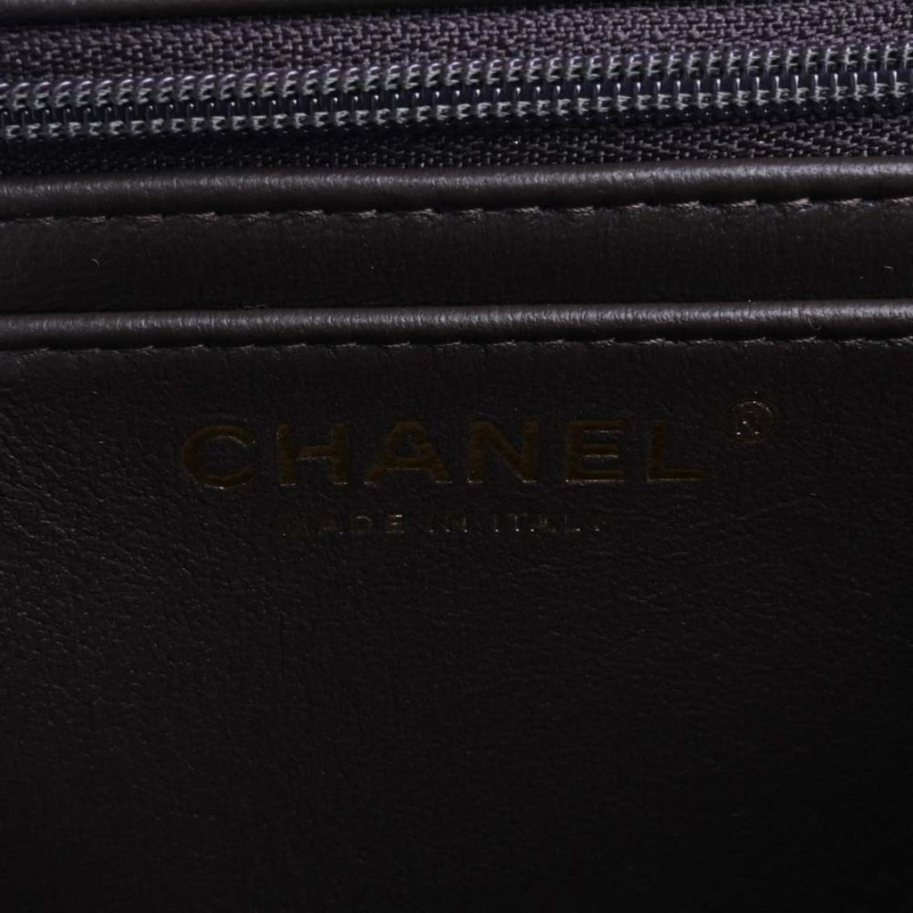 CHANEL Lambskin Matelasse Coco Mark Chain Shoulder Bag Brown Women's