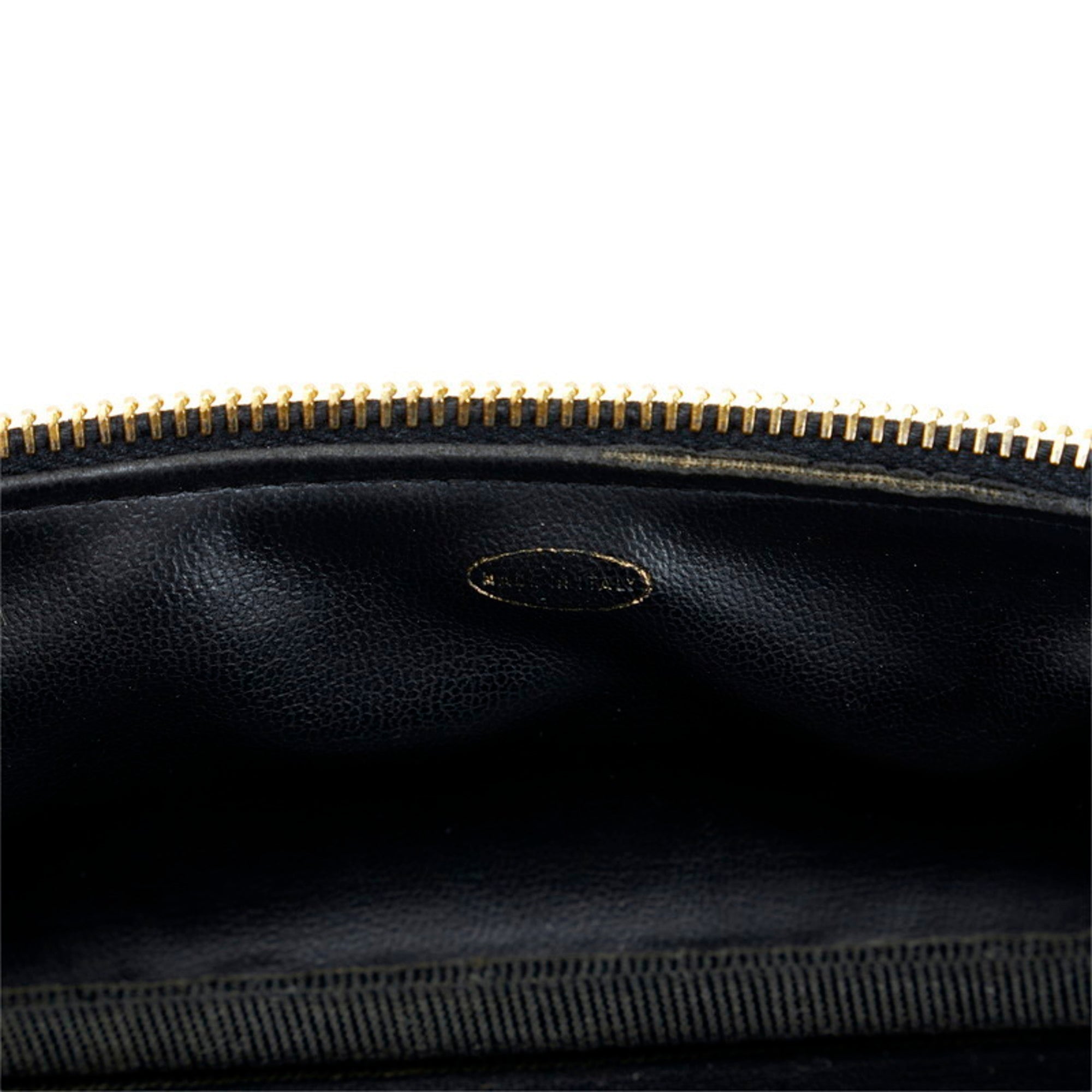 CHANEL Cocomark Bicolore Vanity Bag Handbag Black Lambskin Ladies