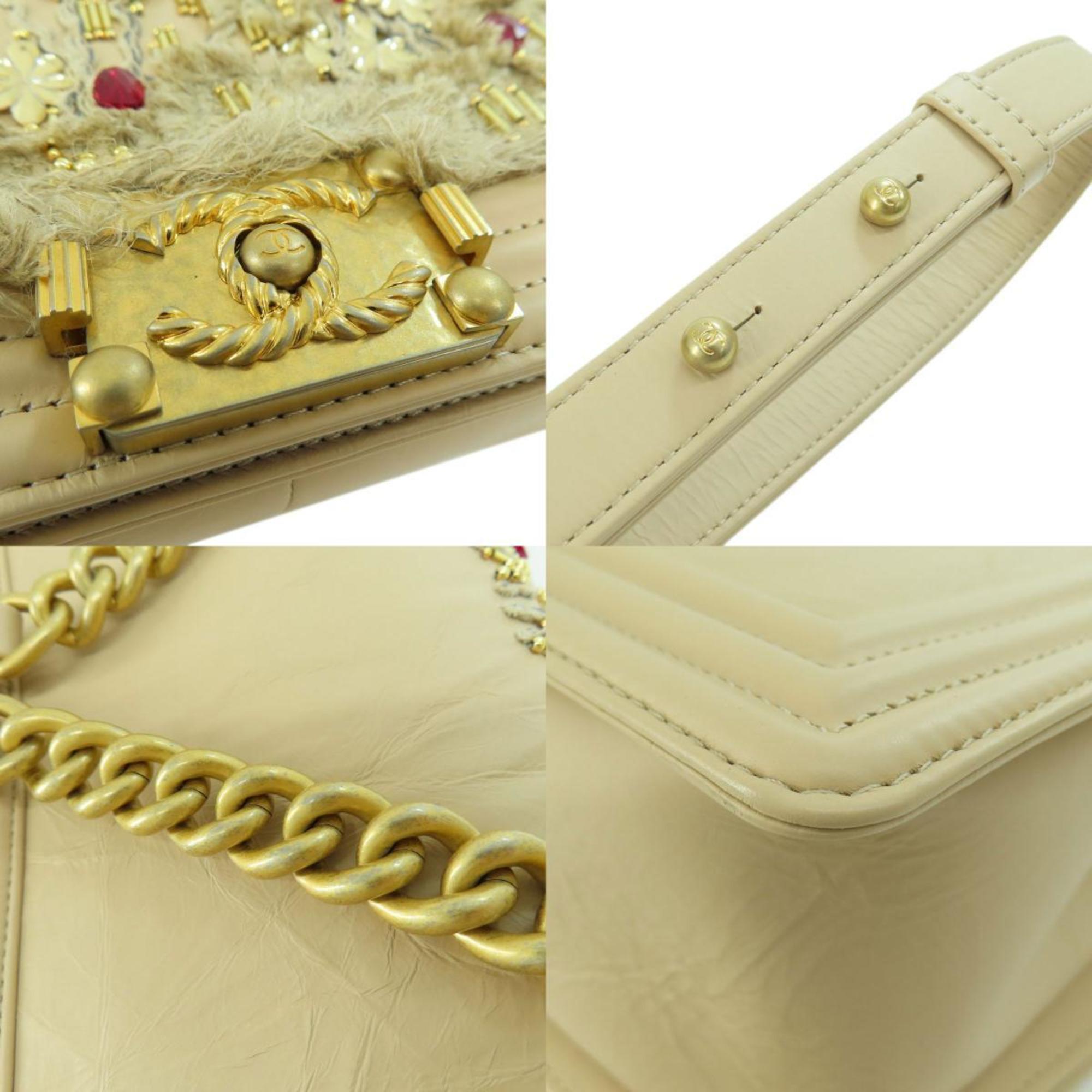 CHANEL Boy  Bijou Shoulder Bag Calf Women's