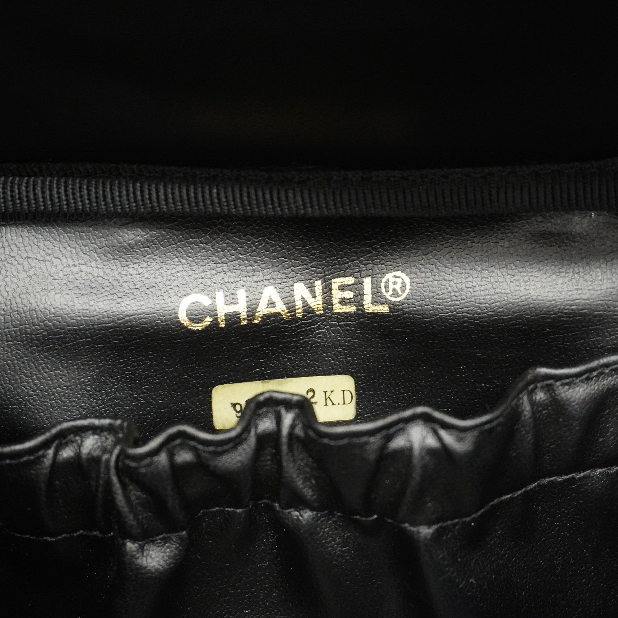 CHANELAuth  Vanity Bag Women's Caviar Leather Vanity Bag Black
