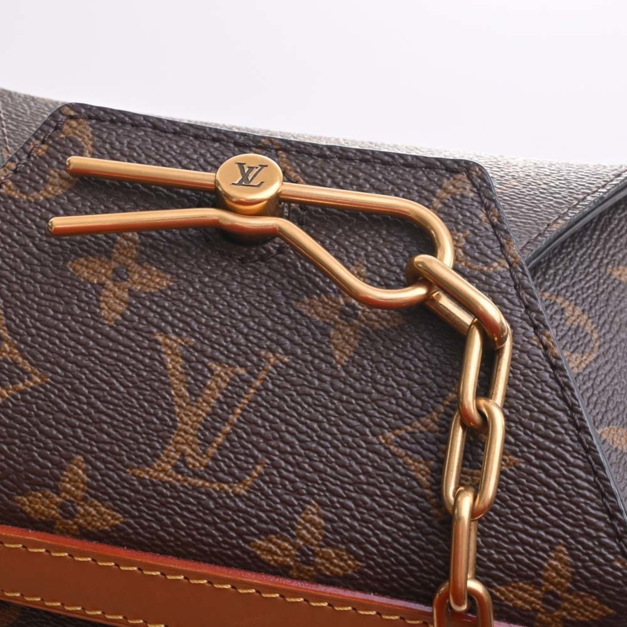 LOUIS VUITTON Monogram Milk Box Shoulder Bag M44877 Brown Women's
