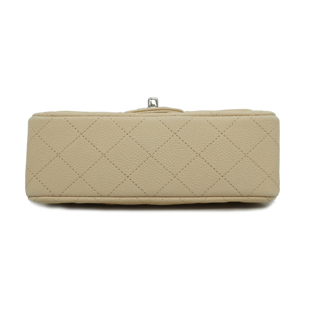 Chanel Matelasse Minimatrasse Single Chain Women's Caviar Leather Shoulder Bag Beige