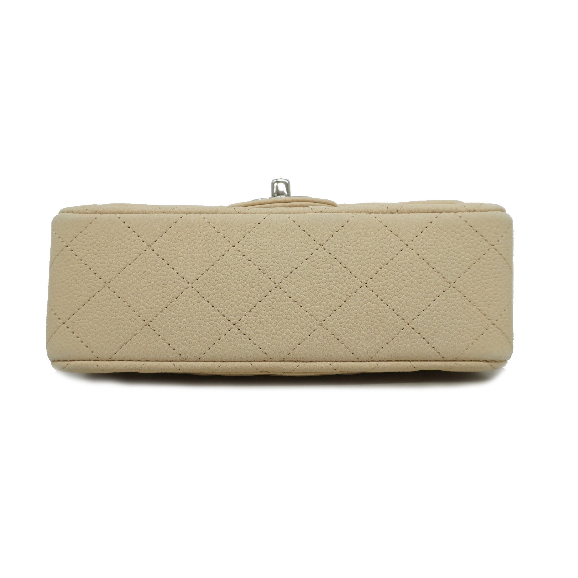 Chanel Matelasse Minimatrasse Single Chain Women's Caviar Leather Shoulder Bag Beige