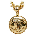 CHANEL Cocomark Necklace Gold Plated Men's