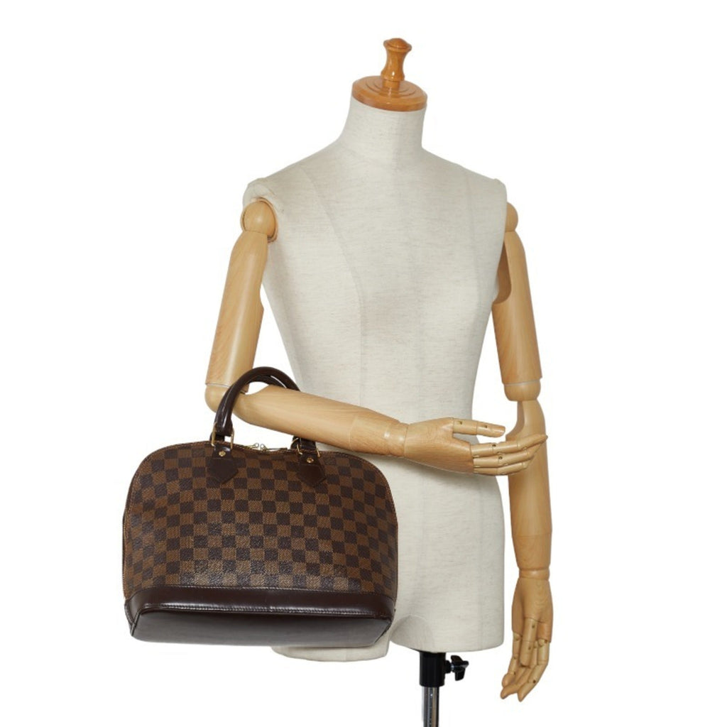 LOUIS VUITTON Damier Alma Handbag N51131 Brown PVC Leather Women's