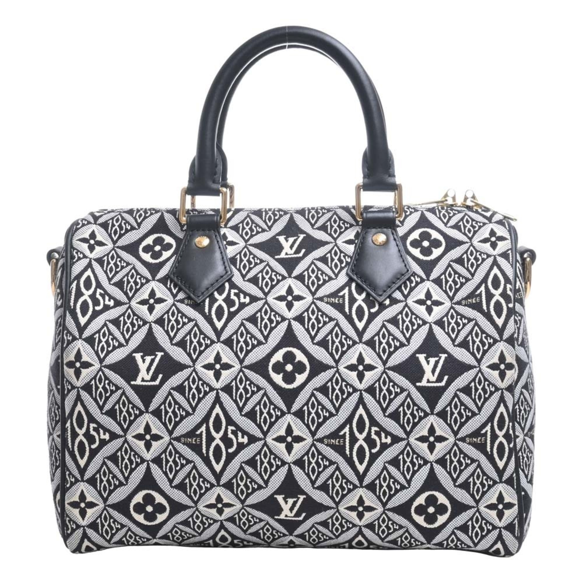 LOUIS VUITTON Monogram Jacquard Since1854 Speedy Bandouliere 25 2WAY Handbag Mini Boston Bag M45769 Black Ladies
