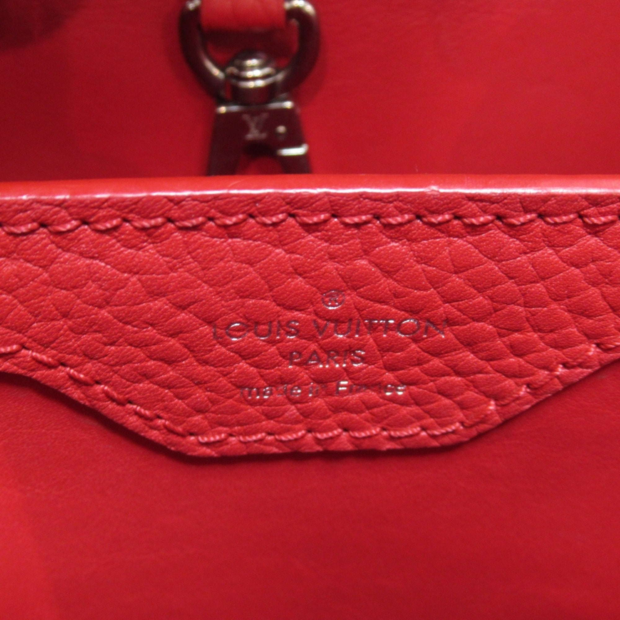 LOUIS VUITTON CapucineBB 2wayShoulder Bag Red Rubis Taurillon Clemence Leather leather M94754