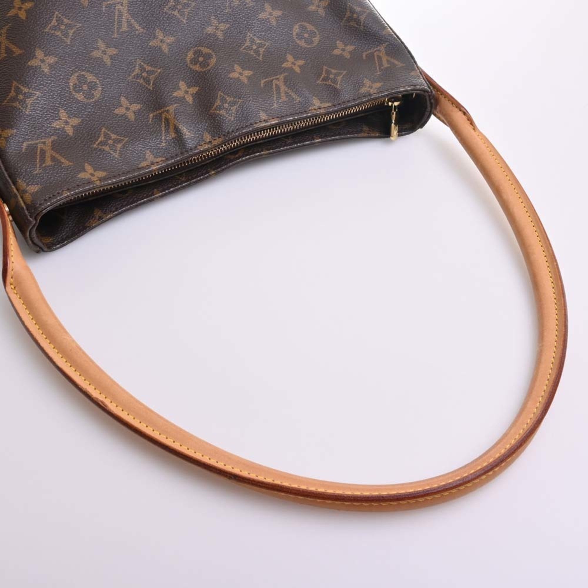 LOUIS VUITTON Monogram Looping GM Shoulder Bag M51145 Brown Women's