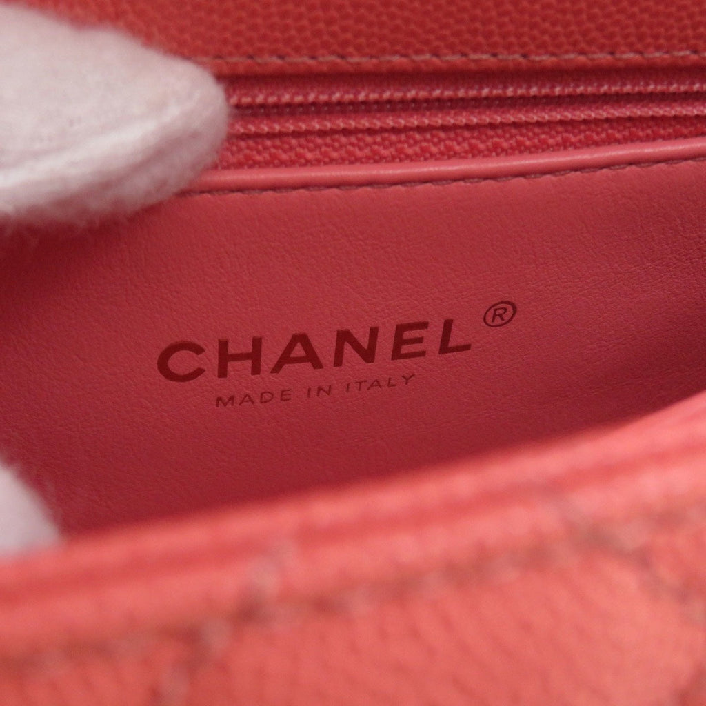 CHANEL Matelasse Handbag Caviar Skin Women's