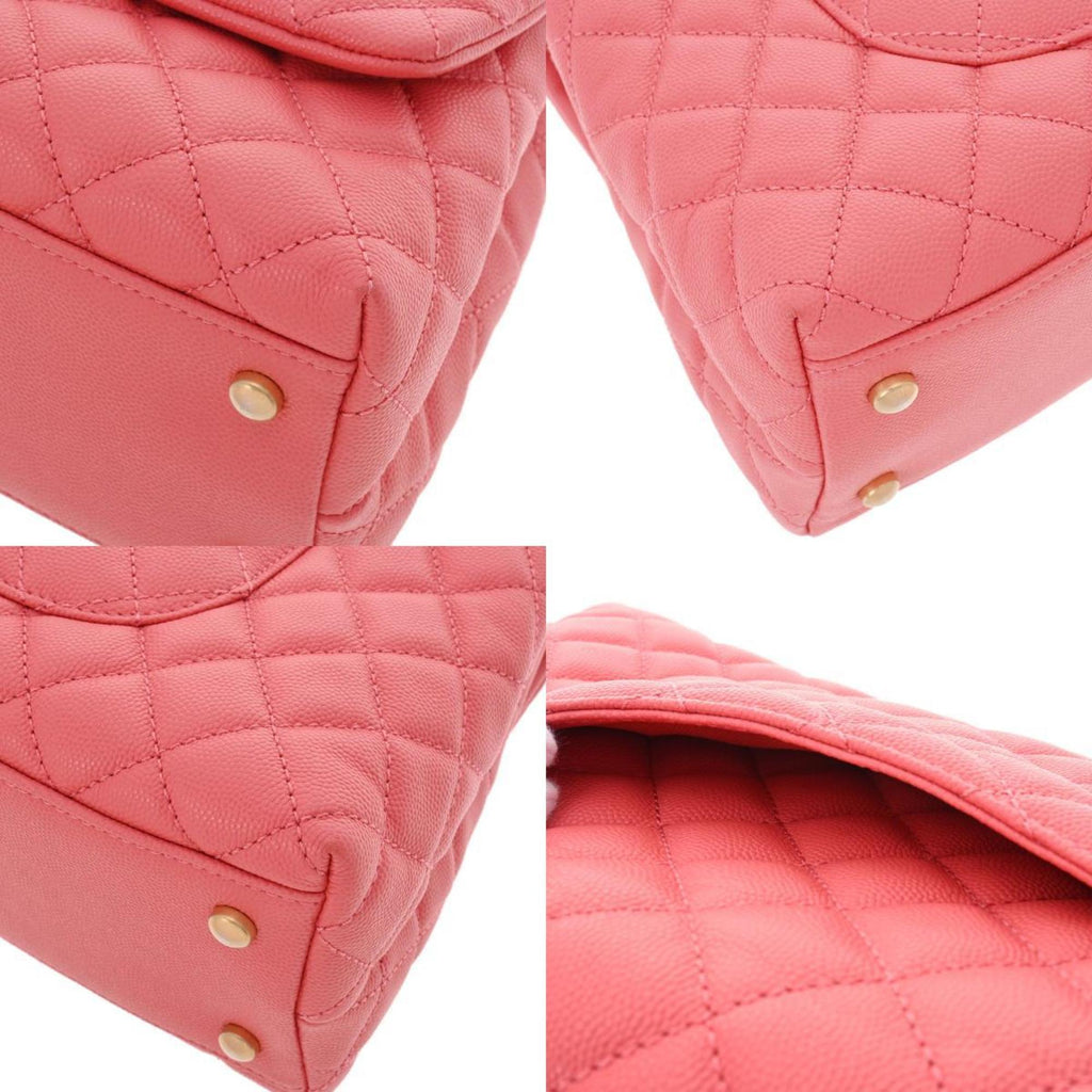 CHANEL Matelasse Coco Handle 28 Pink A92991 Ladies Caviar Skin Bag