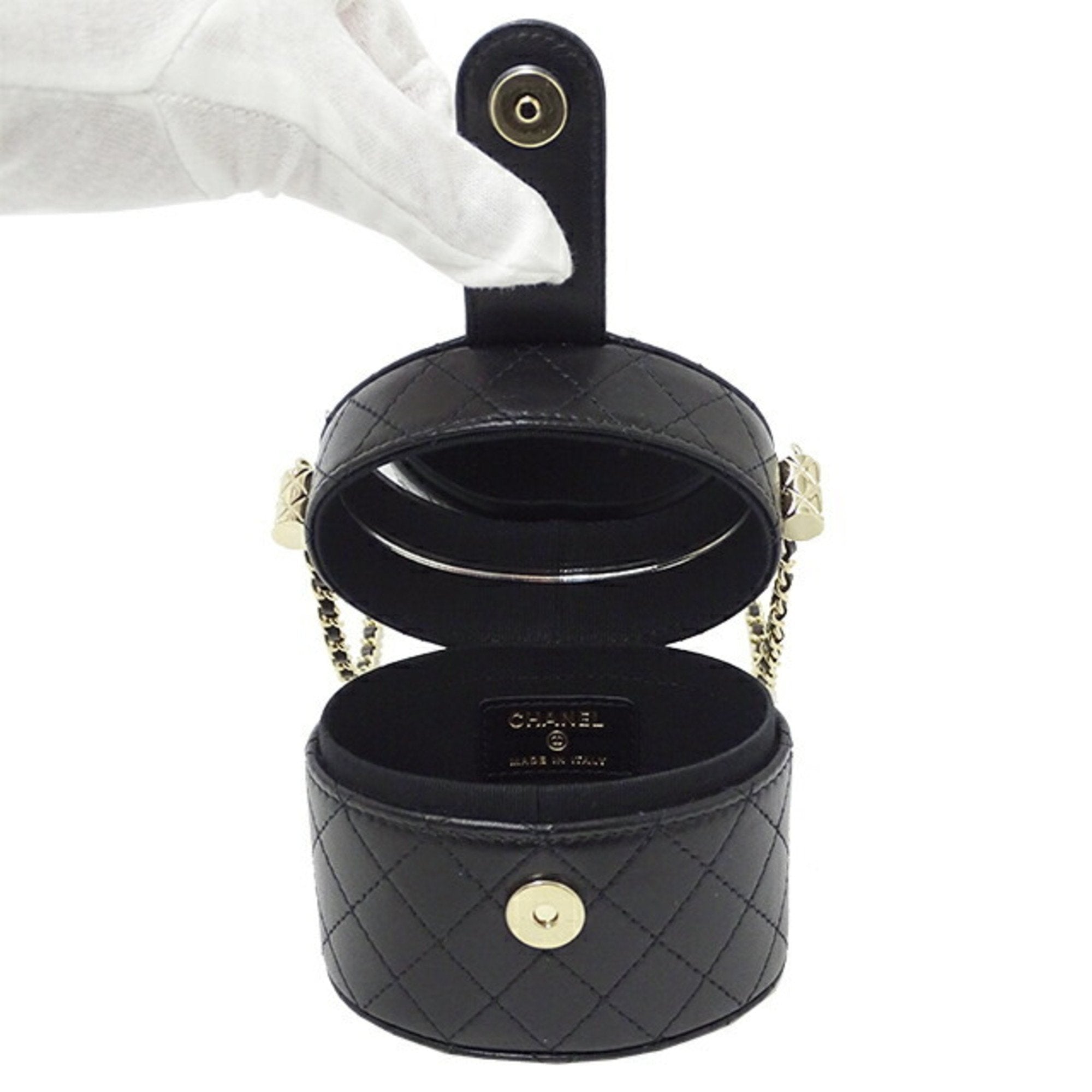 CHANEL AP1616 / ― Women's Suede Shoulder Bag Black