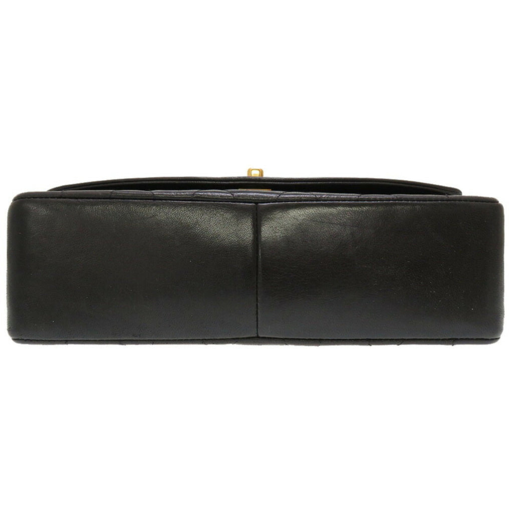 CHANEL Diana Matelasse 25 Lambskin Black Gold Chain Shoulder Bag Coco Mark