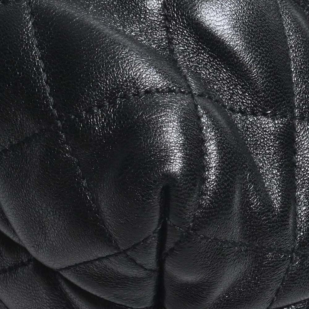 SAINT LAURENT Leather Icar Maxi Bag Tote 698651 Black Ladies