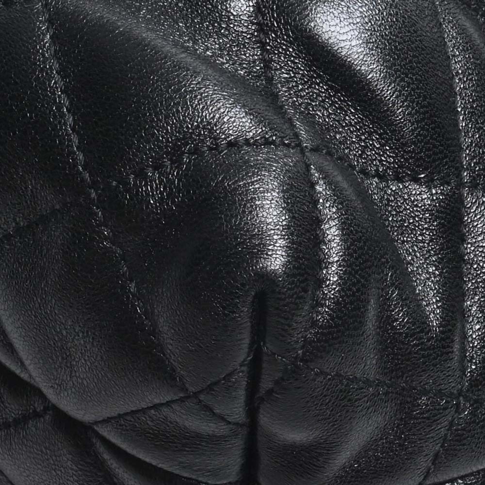SAINT LAURENT Leather Icar Maxi Bag Tote 698651 Black Ladies