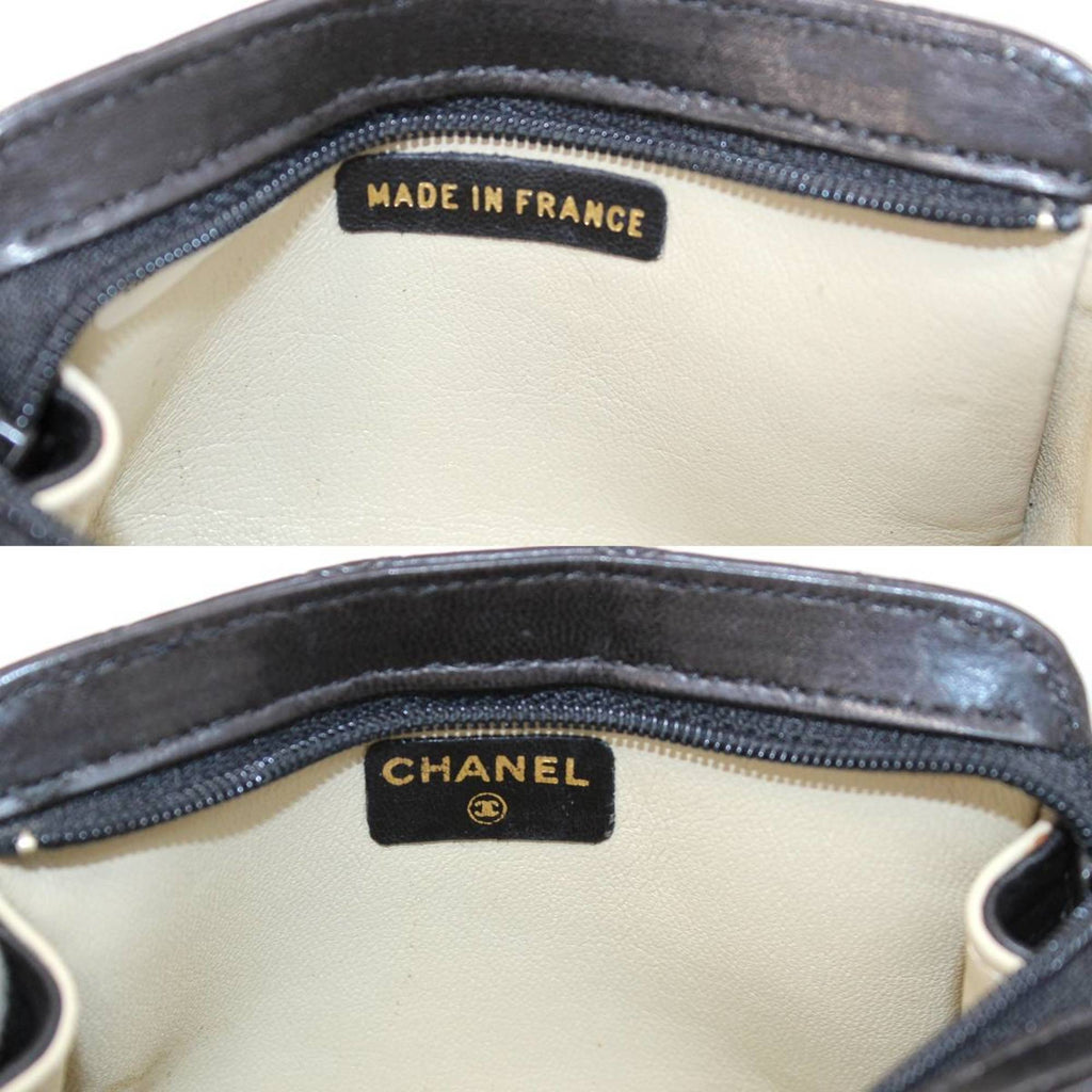 CHANEL pouch matelasse black GC card hologram