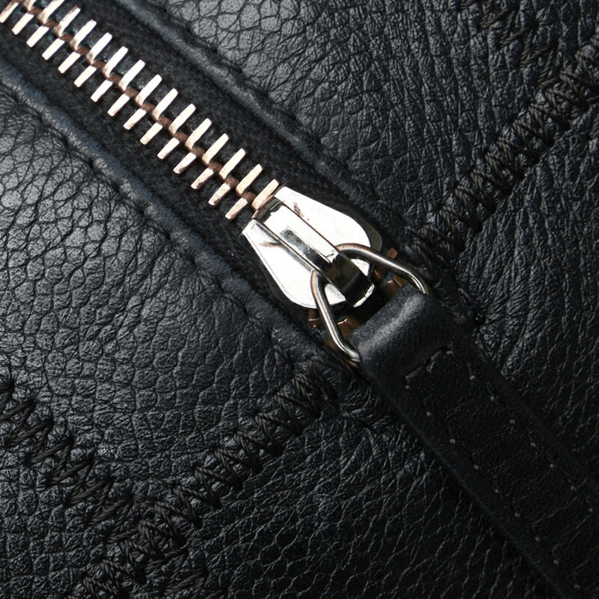 CHANEL Chocolate Bar Handbag Boston Bag Black Caviar Skin Ladies