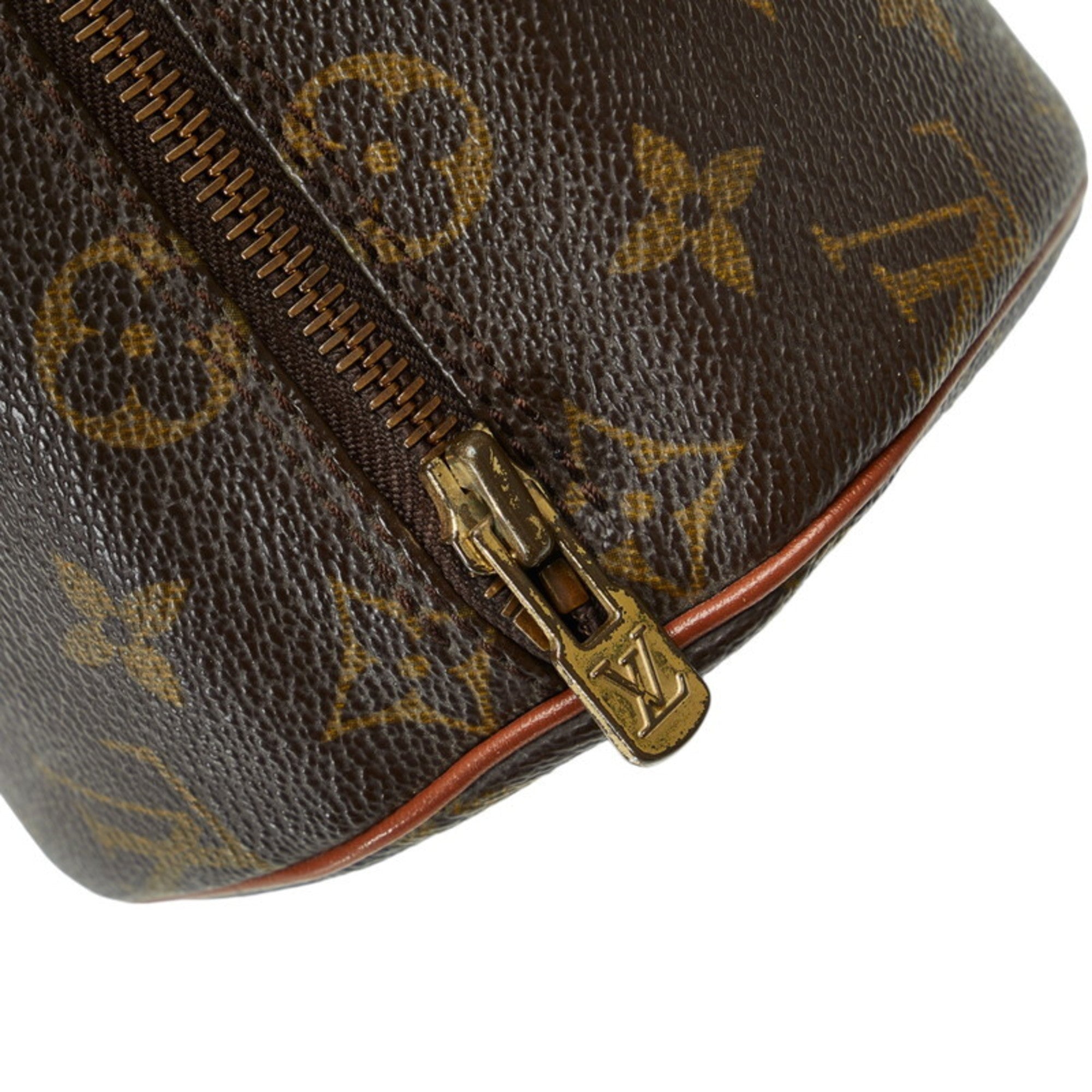 LOUIS VUITTON Monogram Papillon Handbag M51366 Brown PVC Leather Women's