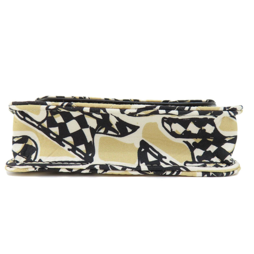 CHANEL Chain Shoulder Coco Mark Bag Cotton Women's