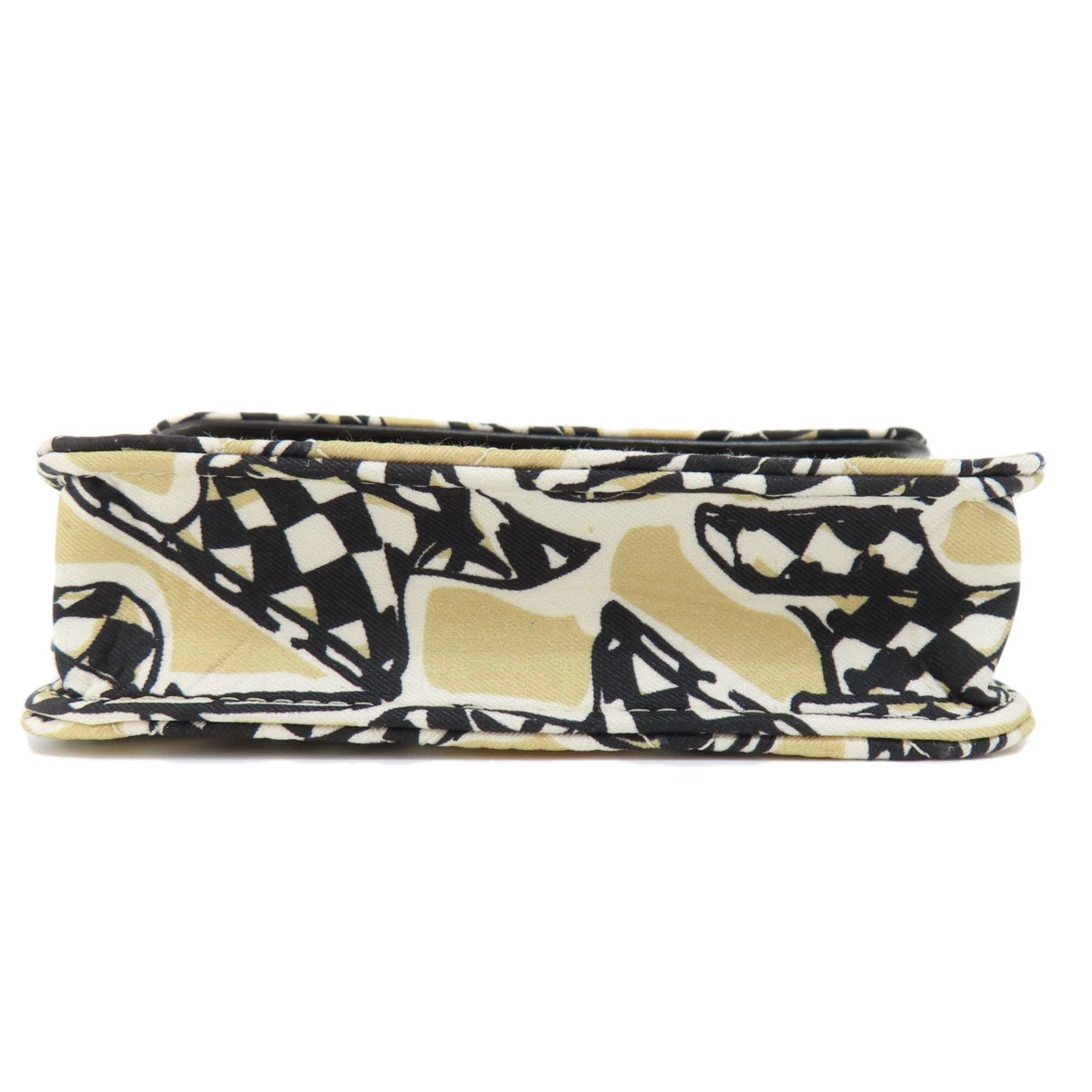 CHANEL Chain Shoulder Coco Mark Bag Cotton Women's