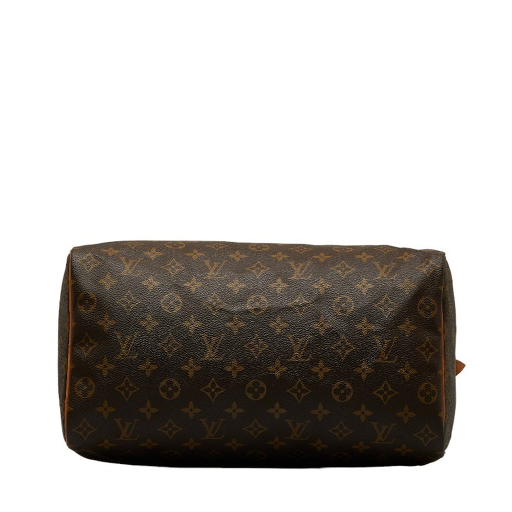 LOUIS VUITTON Monogram Speedy 35 Handbag Boston Bag M41524 Brown PVC Leather Ladies