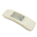 CHANEL Coco Mark Plate Barrette Hair Clip Shell Style Ivory White 99A