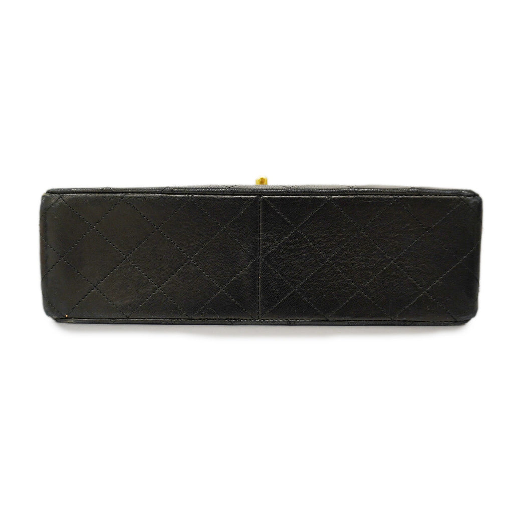 CHANEL  Matelasse W Flap W Chain Lambskin Women's Leather Shoulder Bag Black