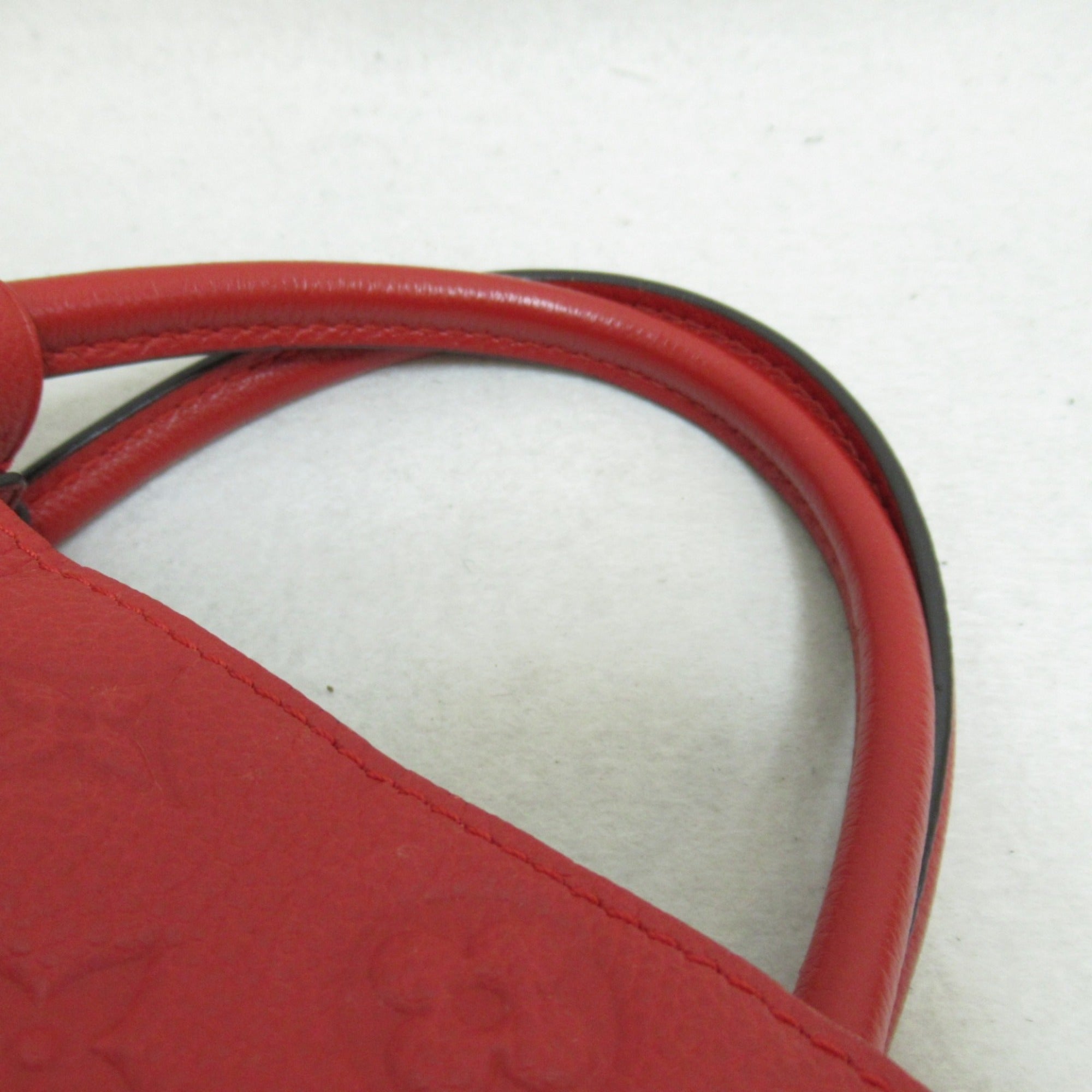 LOUIS VUITTON Montaigne MM Shoulder Bag Red Cerise Monogram empreinte leather M41194