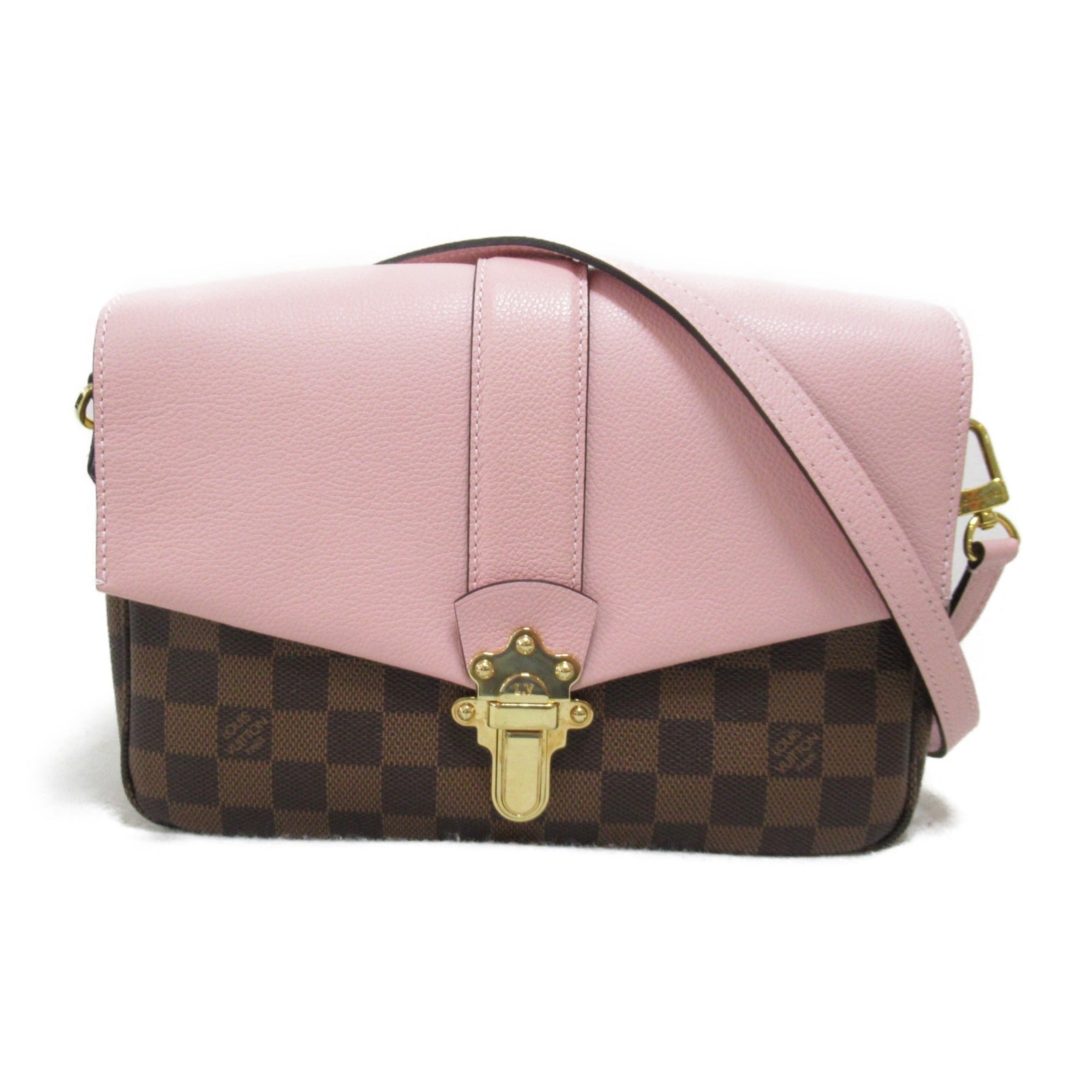 LOUIS VUITTON Clapton Shoulder Bag Pink Magnolia Damier PVC coated canvas N44244