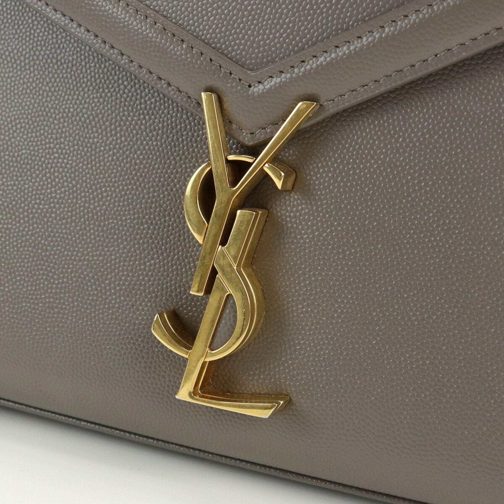 SAINT LAURENT Cassandra Midia 623931 BOW0W 1202 Handbag Leather Women's