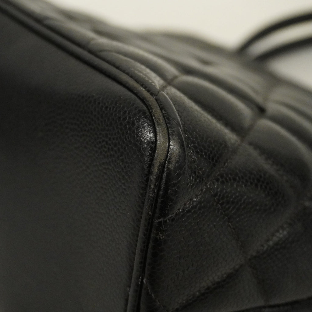 CHANELAuth  Reprint Tote Women's Caviar Leather Tote Bag Black