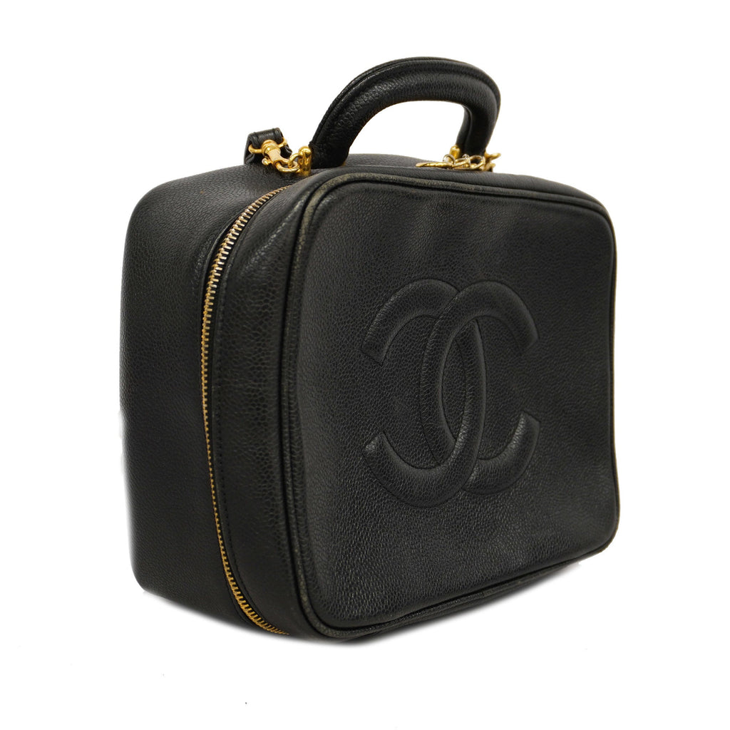 CHANELAuth  2WAY Bag Women's Caviar Leather Handbag,Shoulder Bag Black