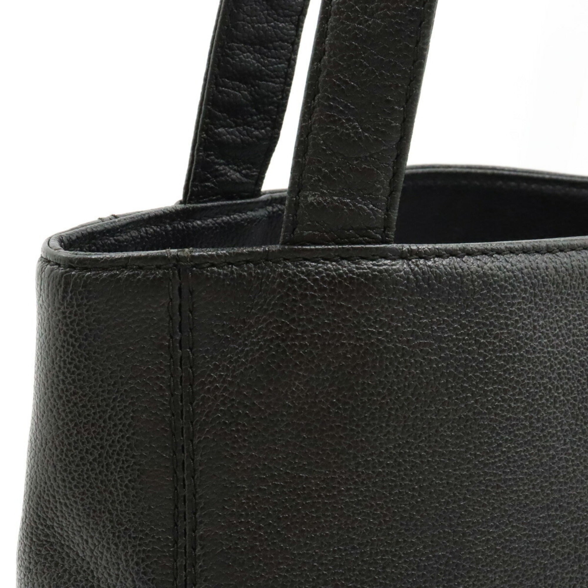 CHANEL Cocomark Tote Bag Shoulder Leather Black