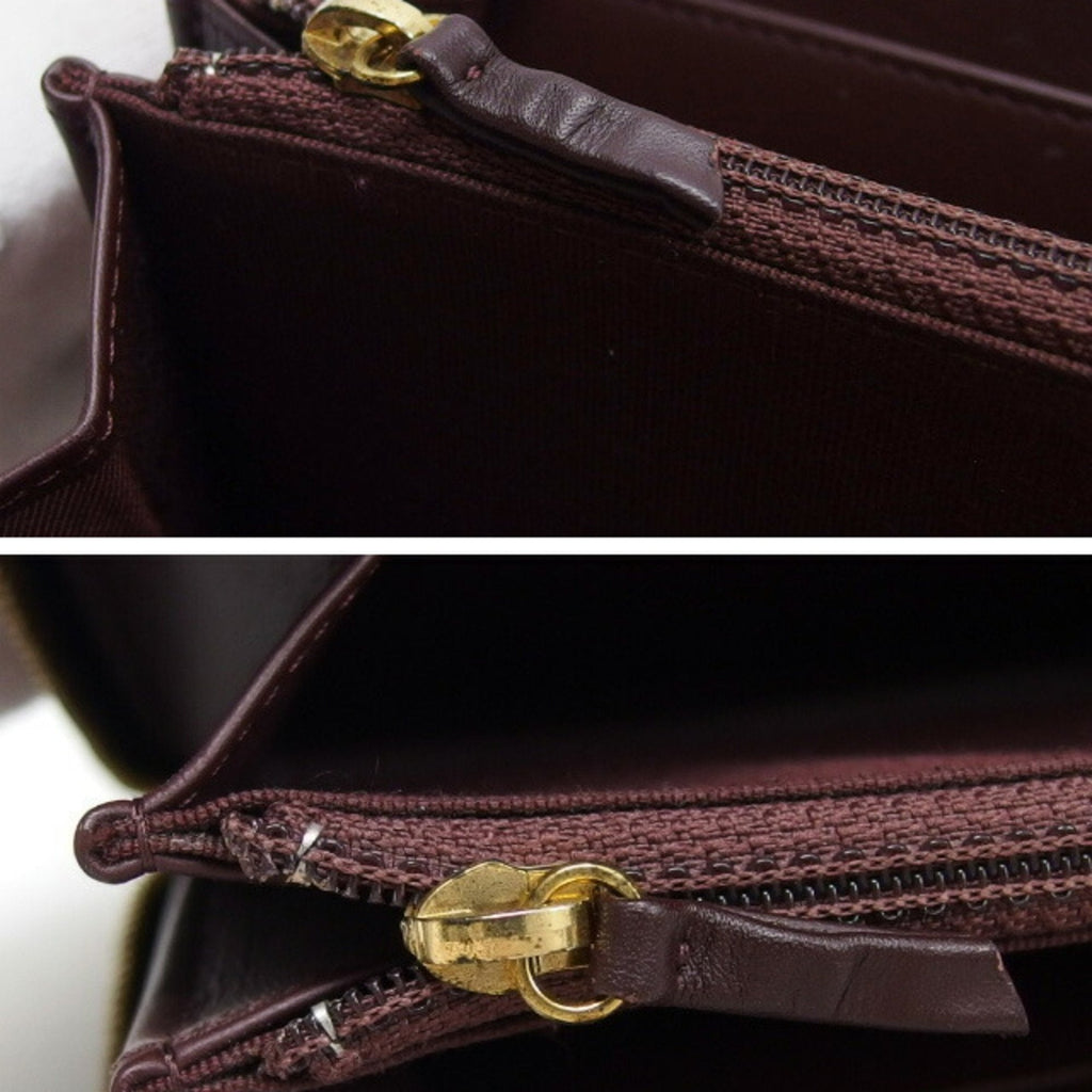 CHANEL Matelasse round long wallet caviar skin