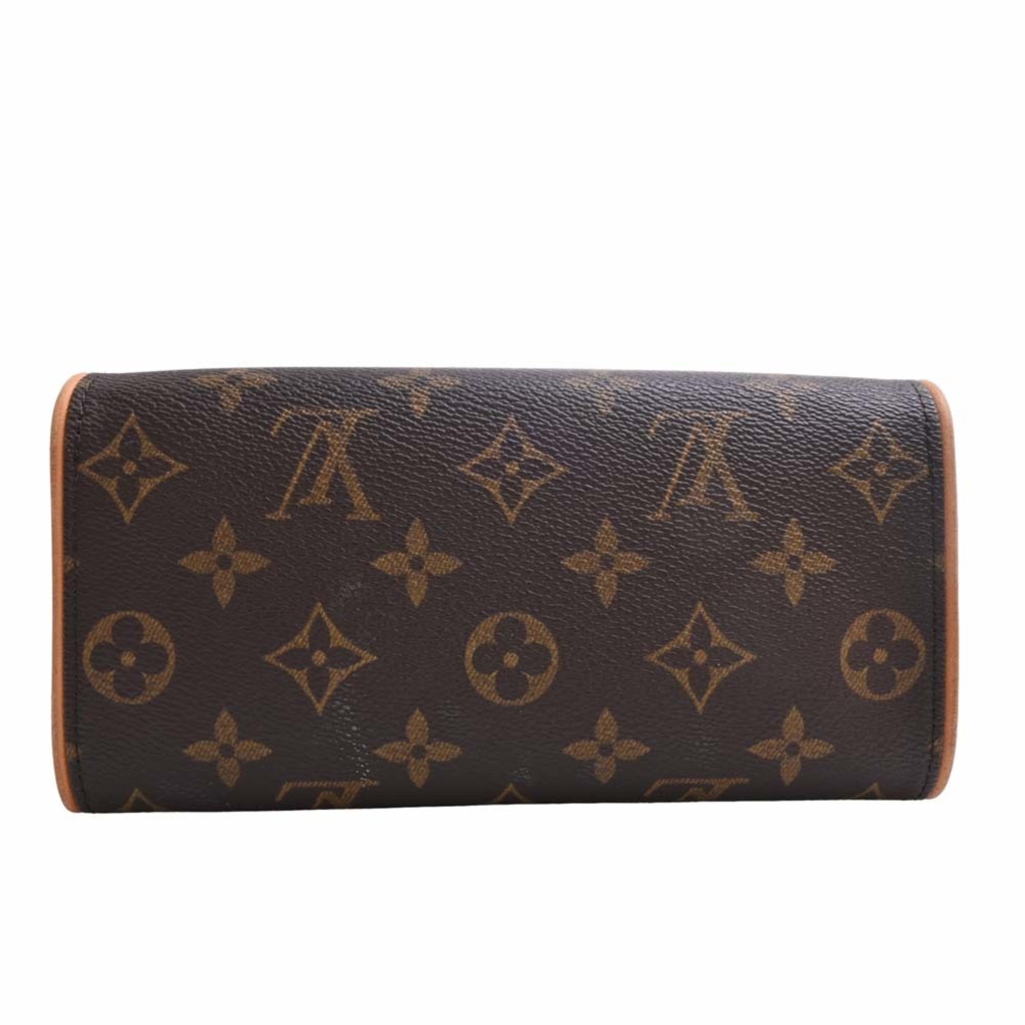 LOUIS VUITTON Monogram Pochette Twin PM Shoulder Bag M51854 Brown Women's