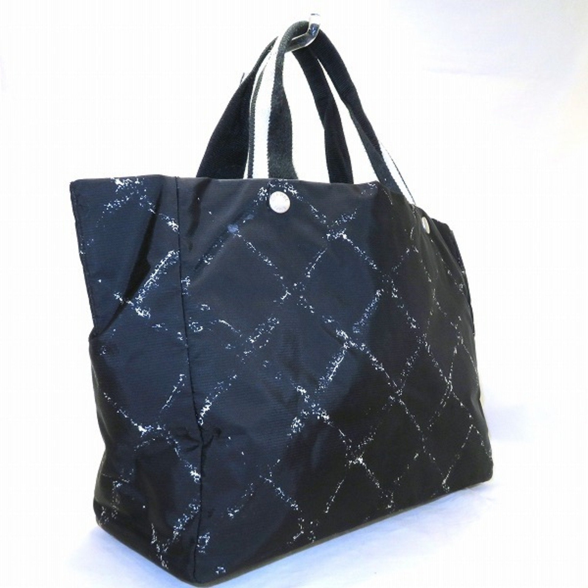CHANEL old travel line bag tote unisex