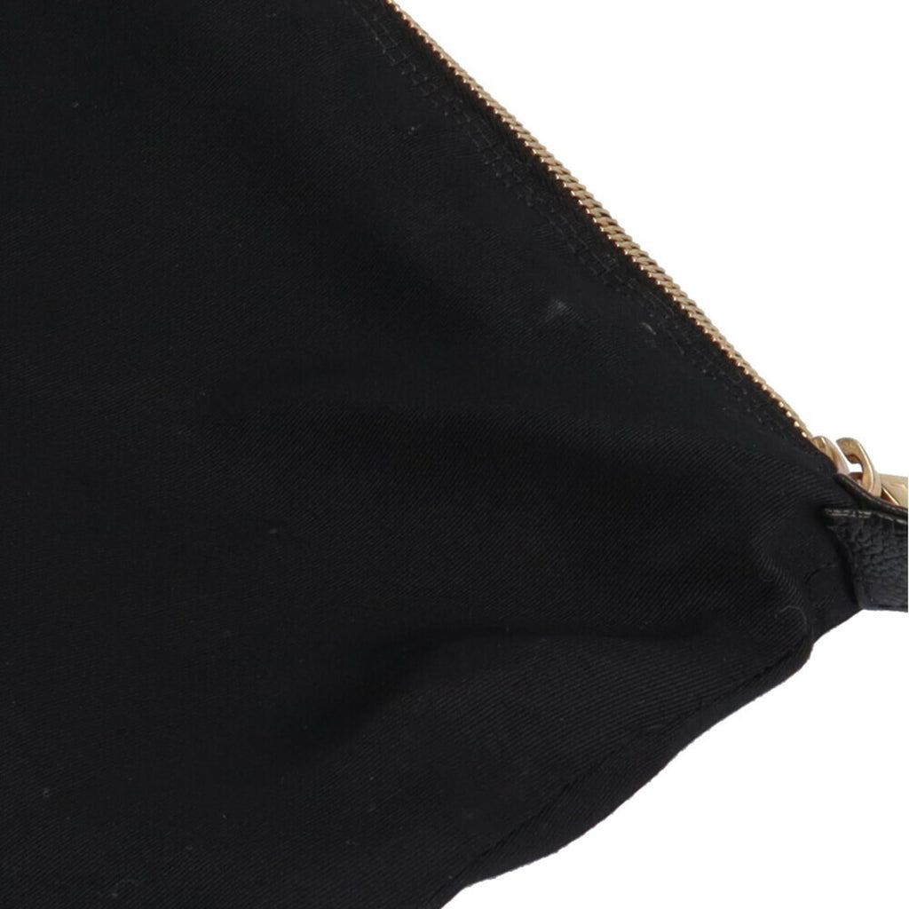 CHANEL executive shoulder bag leather black ladies
