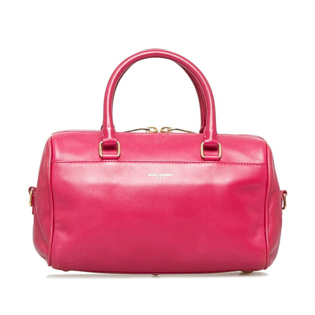 SAINT LAURENT Classic Baby Duffle Handbag Shoulder Bag 330958 Pink Leather Ladies