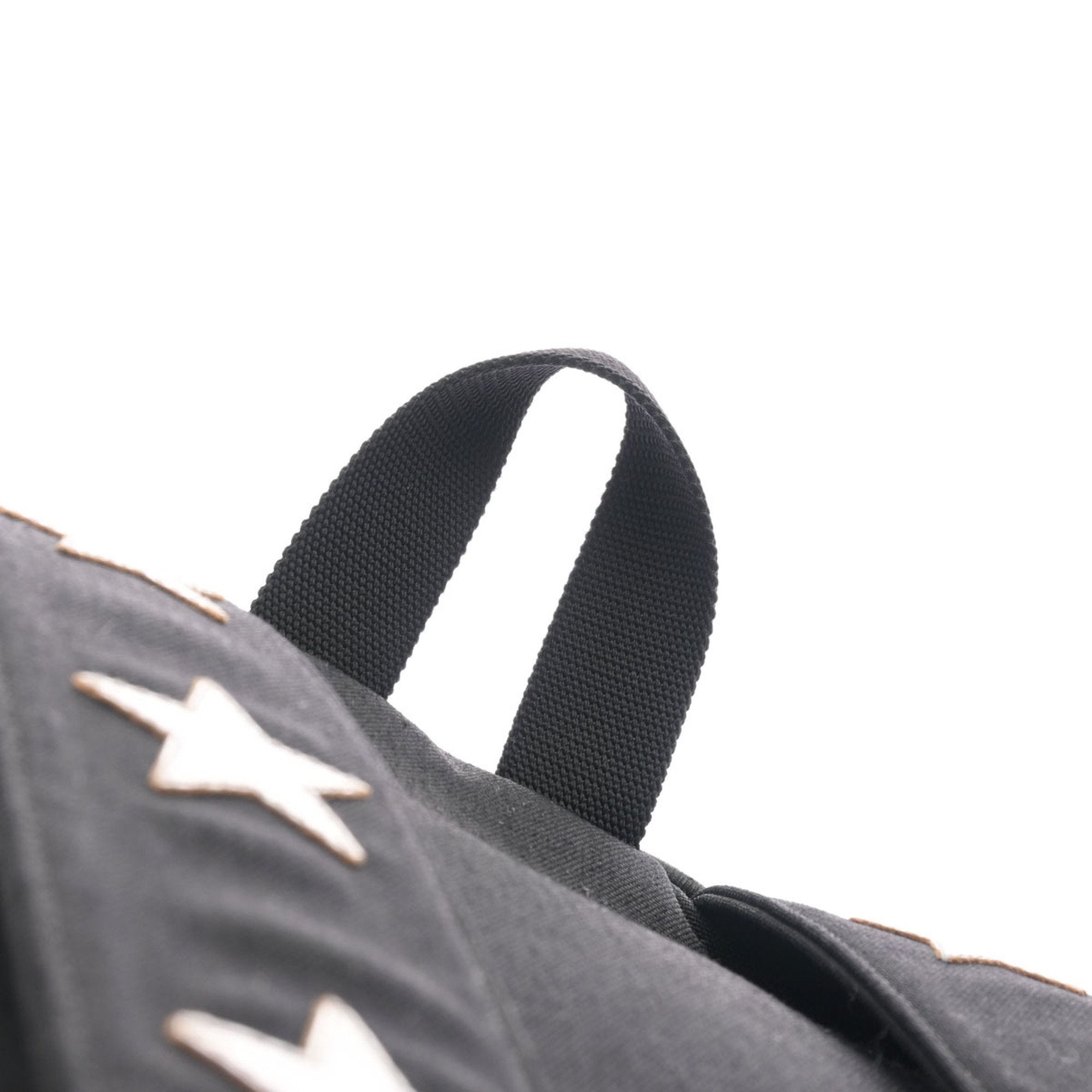 SAINT LAURENT Backpack Star Black Women's Canvas Rucksack/Daypack