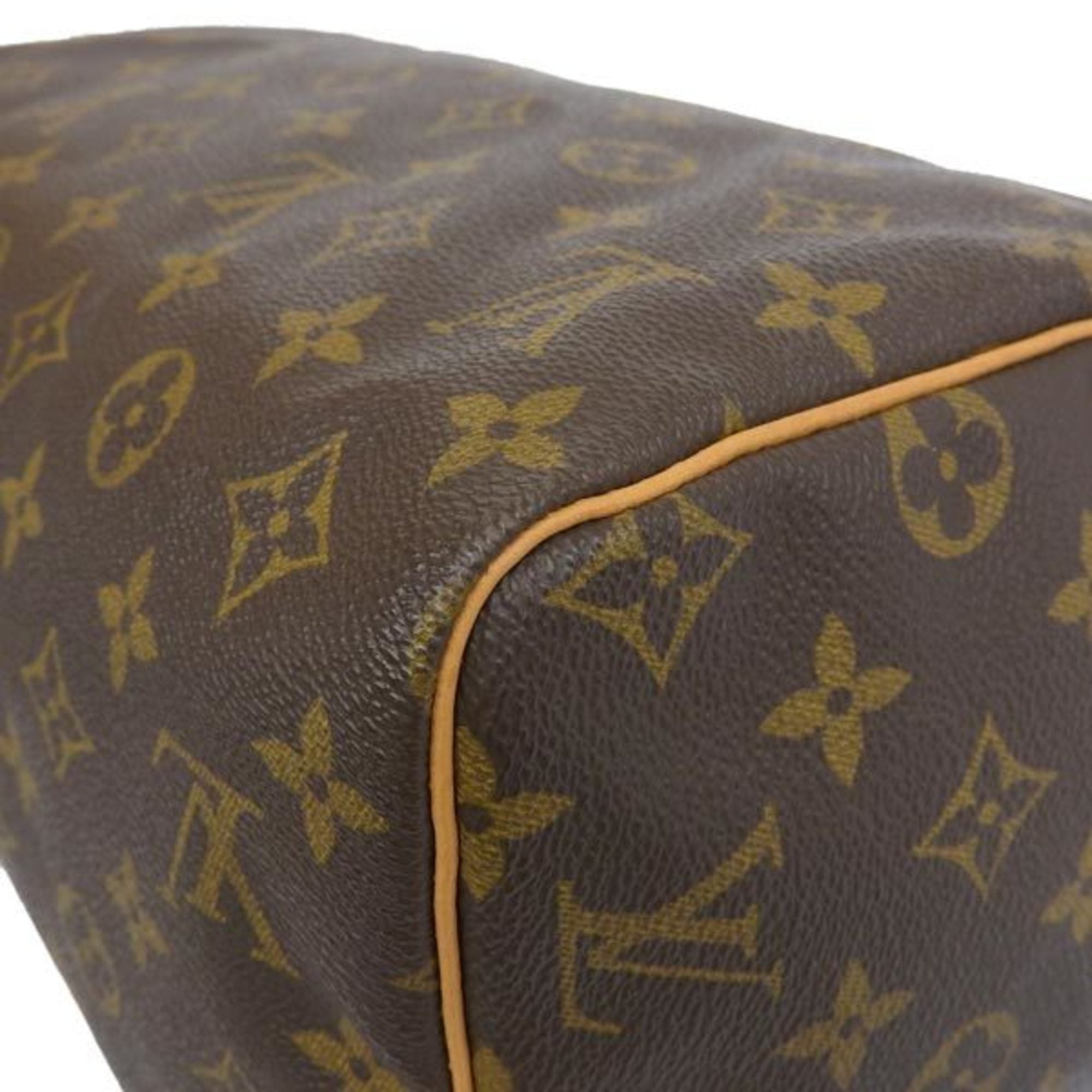 LOUIS VUITTON Monogram Speedy 30 Handbag Mini Boston Bag M41526 Brown Women's