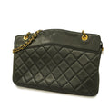 CHANEL  Matelasse Chain Shoulder Women's Leather Shoulder Bag Black